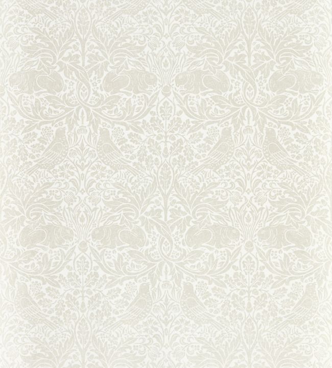 Pure Brer Rabbit Wallpaper - White Clover - DMPN216534 - Morris & Co - Morris Wallpaper