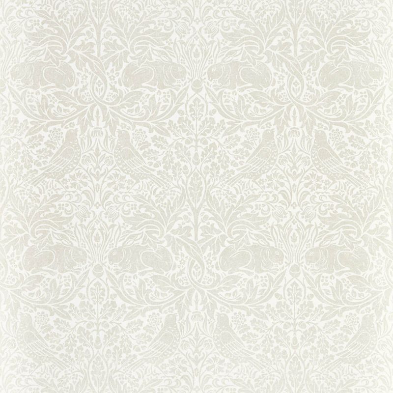 Pure Brer Rabbit Wallpaper - White Clover - Morris & Co - 216534 - Morris Wallpaper
