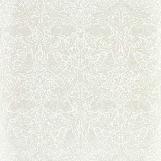 Pure Brer Rabbit Wallpaper - White Clover - Morris & Co - 216534 - Morris Wallpaper