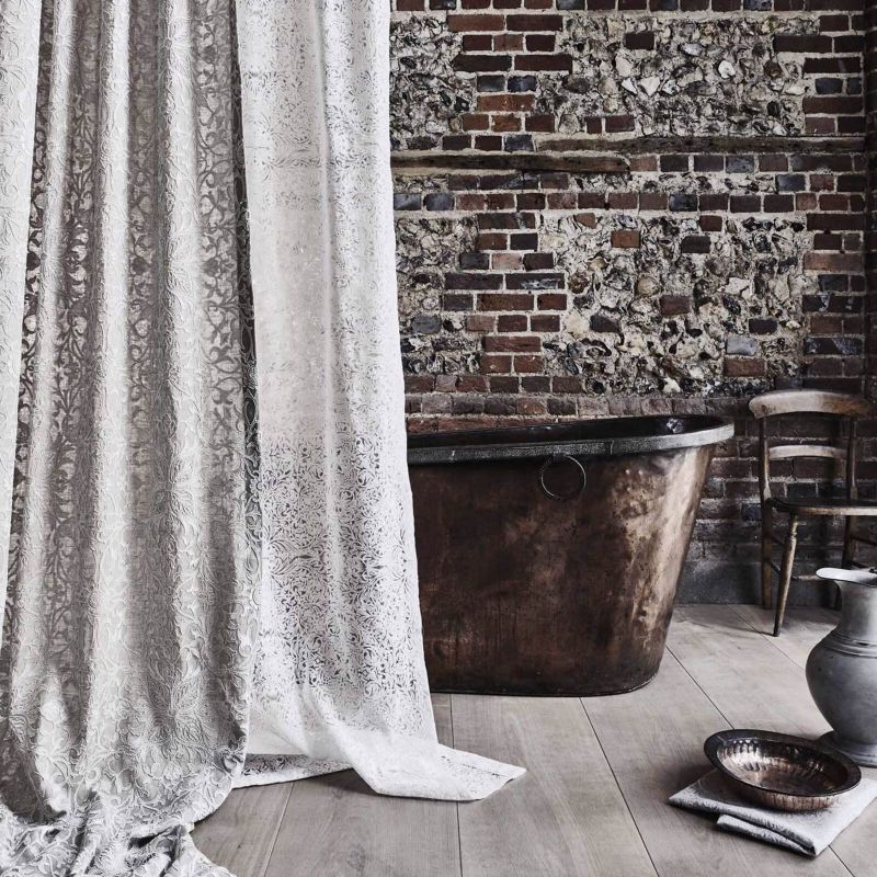 Pure Ceiling Embroidery Fabric - Flax - Morris & Co - 236068 - Premier Wallcovering