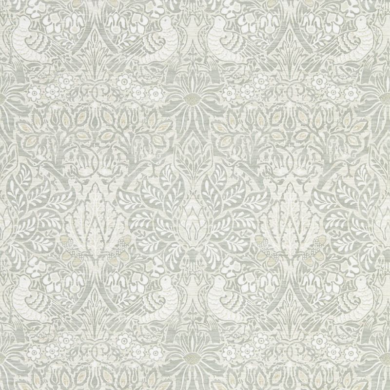 Pure Dove & Rose Wallpaper - White Clover - Morris & Co - 216521 - Morris Wallpaper