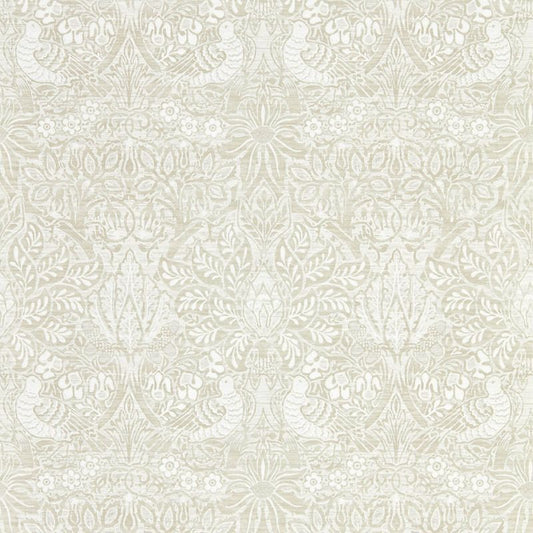 Pure Dove & Rose Wallpaper - White Clover - Morris & Co - 216521 - Morris Wallpaper