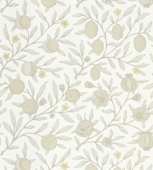 Pure Fruit Wallpaper - Horned Poppy / Grey - 216542 - Morris & Co