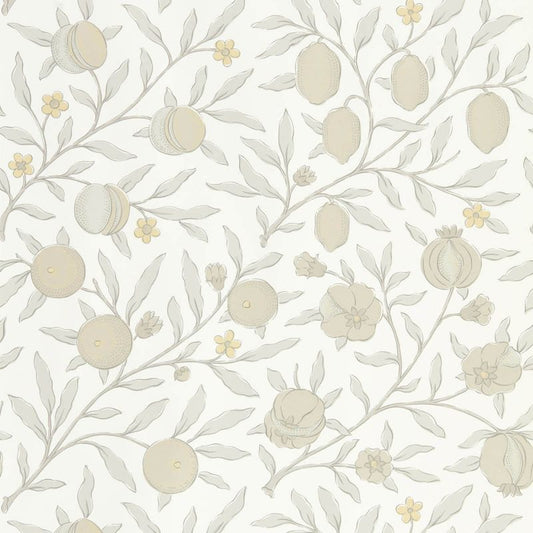 Pure Fruit Wallpaper - Horned Poppy / Grey - Morris & Co - 216542 - Morris Wallpaper