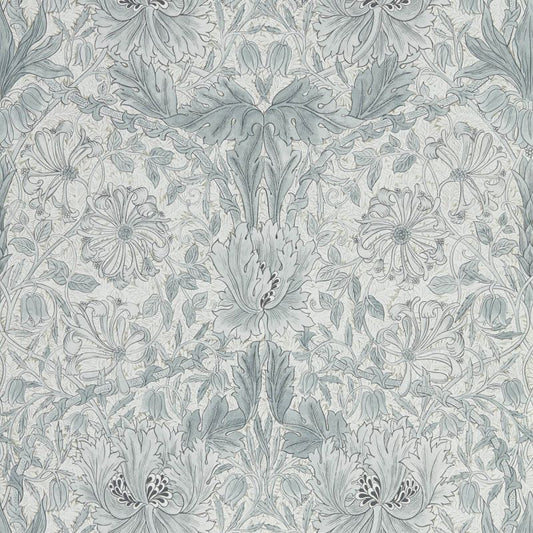 Pure Honeysuckle & Tulip Wallpaper - Cloud Grey - Morris & Co - 216524 - Morris Wallpaper