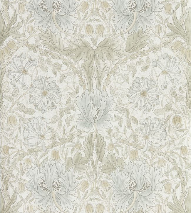 Pure Honeysuckle & Tulip Wallpaper - Linen - DMPN216526 - Morris & Co - Morris Wallpaper