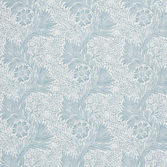 Pure Marigold Sheer Wide Width Fabric - Soft Blue - Morris & Co - 227295 - Premier Wallcovering