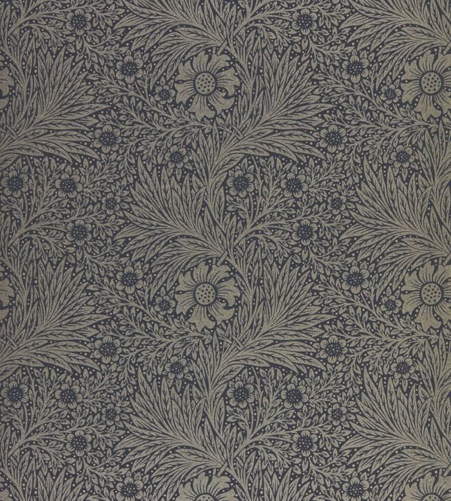 Pure Marigold Wallpaper - Black Ink - 216535 - Morris & Co