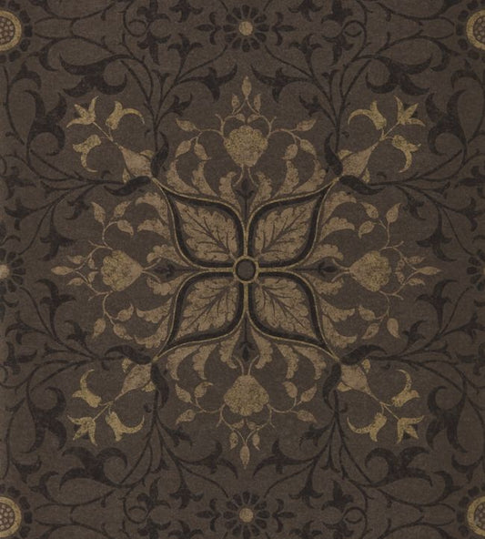 Pure Net Ceiling Wallpaper - Charcoal/Gold - 216036 - Morris & Co