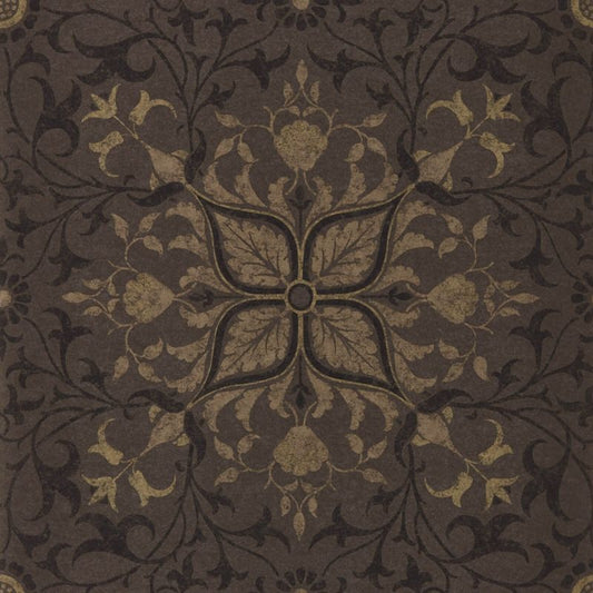Pure Net Ceiling Wallpaper - Charcoal/Gold - Morris & Co - 216036 - Morris Wallpaper