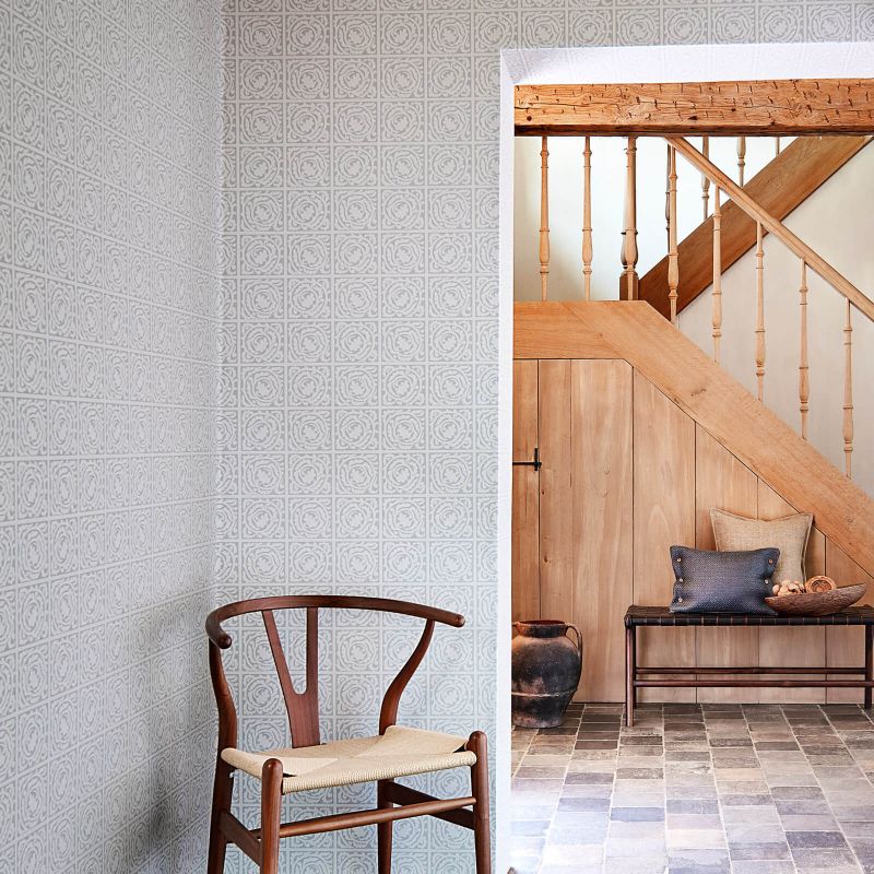 Pure Scroll Wallpaper - Ink - Morris & Co - 216547 - Morris Wallpaper