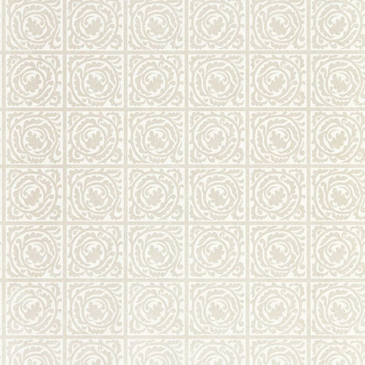 Pure Scroll Wallpaper - White Clover - Morris & Co - 216545 - Morris Wallpaper