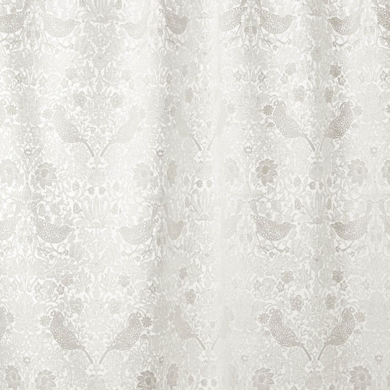 Pure Strawberry Thief Embroidery Fabric - Paper White - Morris & Co - 236072 - Premier Wallcovering