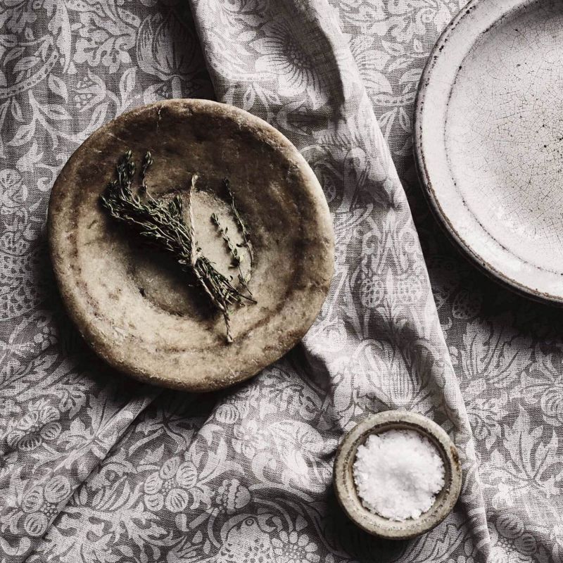 Pure Strawberry Thief Fabric - Dove - Morris & Co - 226060 - Premier Wallcovering