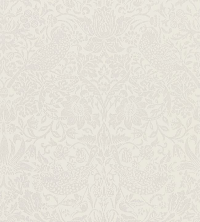 Pure Strawberry Thief Wallpaper - Oyster/Chalk - 216021 - Morris & Co
