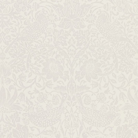 Pure Strawberry Thief Wallpaper - Oyster/Chalk - Morris & Co - 216021 - Morris Wallpaper