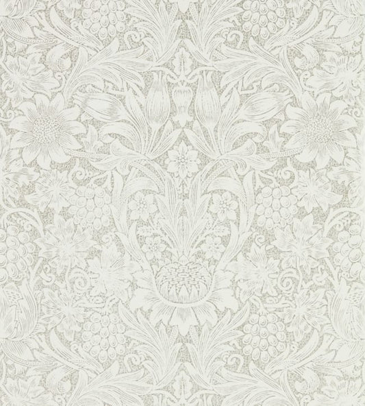Pure Sunflower Wallpaper - Chalk/Silver - 216049 - Morris & Co