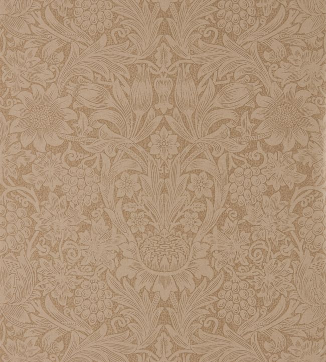 Pure Sunflower Wallpaper - Copper/Russet - DMPU216046 - Morris & Co - Morris Wallpaper