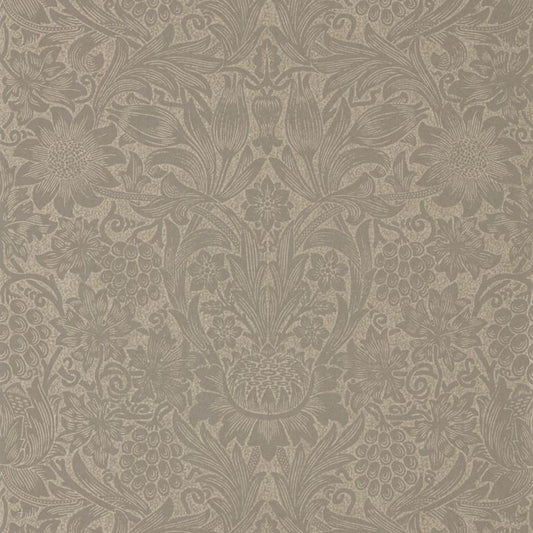 Pure Sunflower Wallpaper - Mole/Gold - Morris & Co - 216045 - Morris Wallpaper