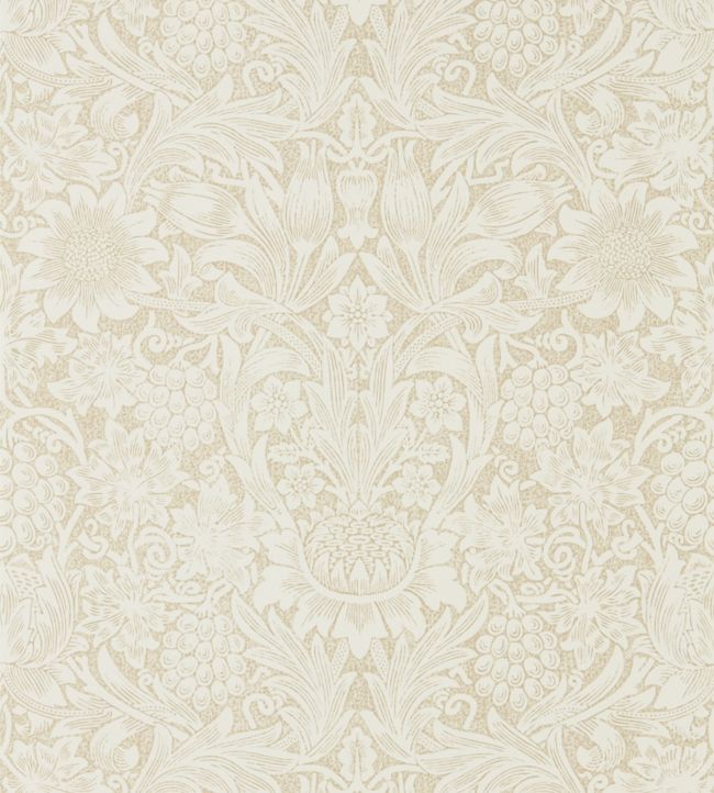 Pure Sunflower Wallpaper - Parchment/Gold - DMPU216047 - Morris & Co - Morris Wallpaper