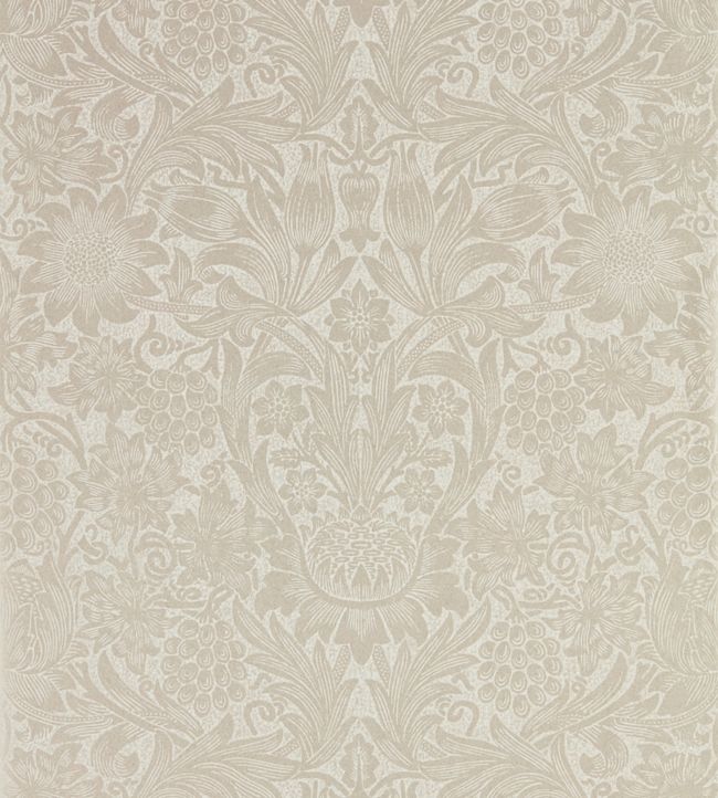 Pure Sunflower Wallpaper - Pearl/Ivory - DMPU216048 - Morris & Co - Morris Wallpaper