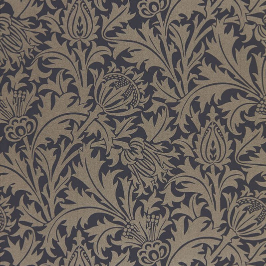 Pure Thistle Wallpaper - Black Ink - Morris & Co - 216549 - Morris Wallpaper