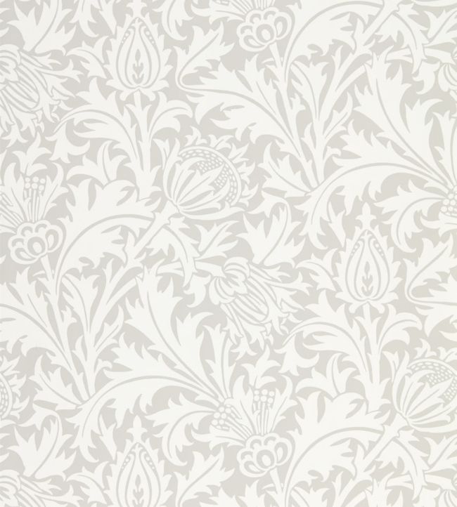 Pure Thistle Wallpaper - Pebble - DMPN216551 - Morris & Co - Morris Wallpaper