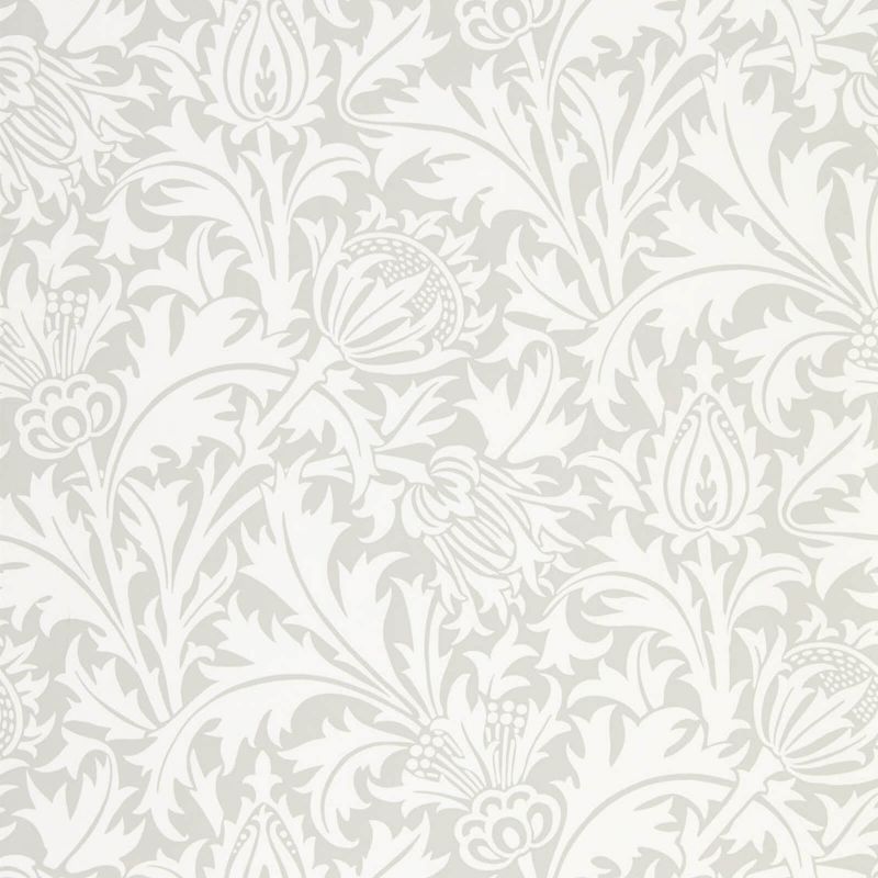 Pure Thistle Wallpaper - Pebble - Morris & Co - 216551 - Morris Wallpaper