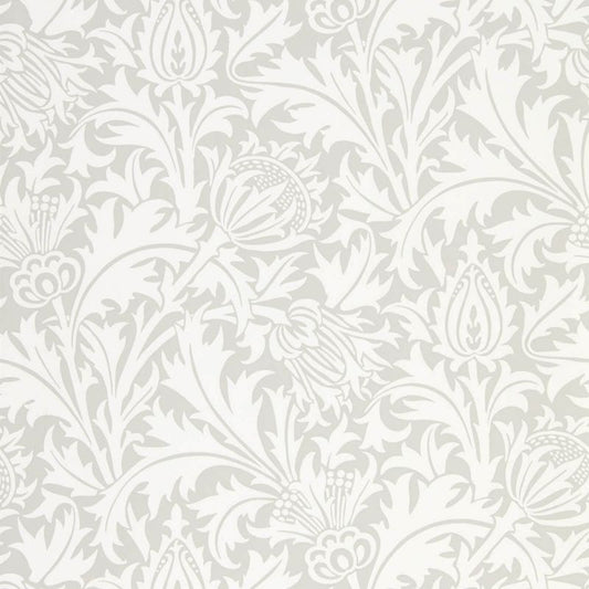 Pure Thistle Wallpaper - Pebble - Morris & Co - 216551 - Morris Wallpaper