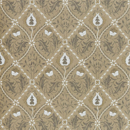 Pure Trellis Wallpaper - Gold - Morris & Co - 216529 - Morris Wallpaper