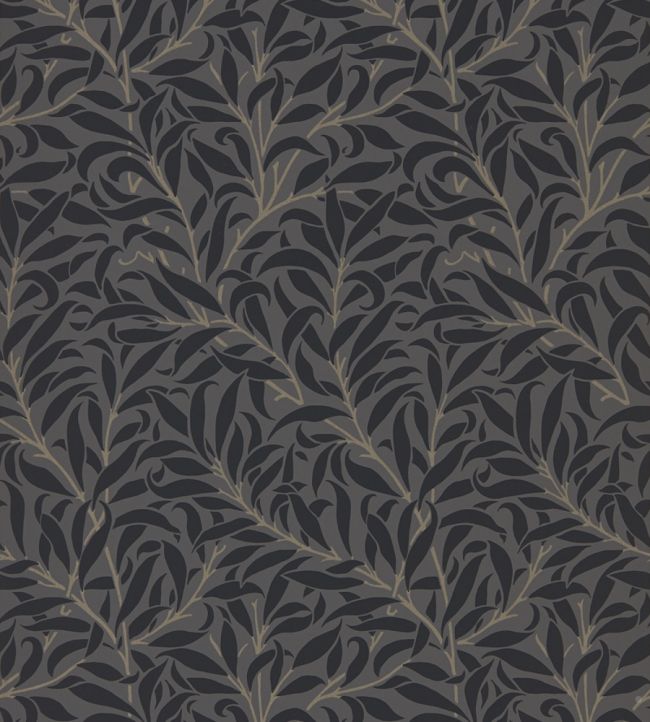 Pure Willow Bough Wallpaper - Charcoal/Black - DMPU216026 - Morris & Co - Morris Wallpaper