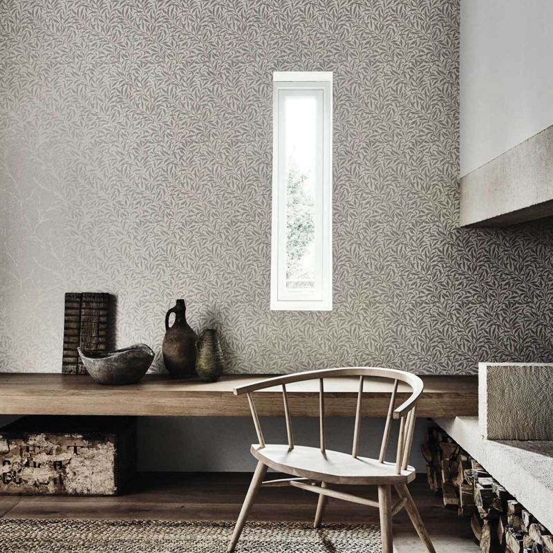 Pure Willow Bough Wallpaper - Charcoal/Black - Morris & Co - 216026 - Morris Wallpaper
