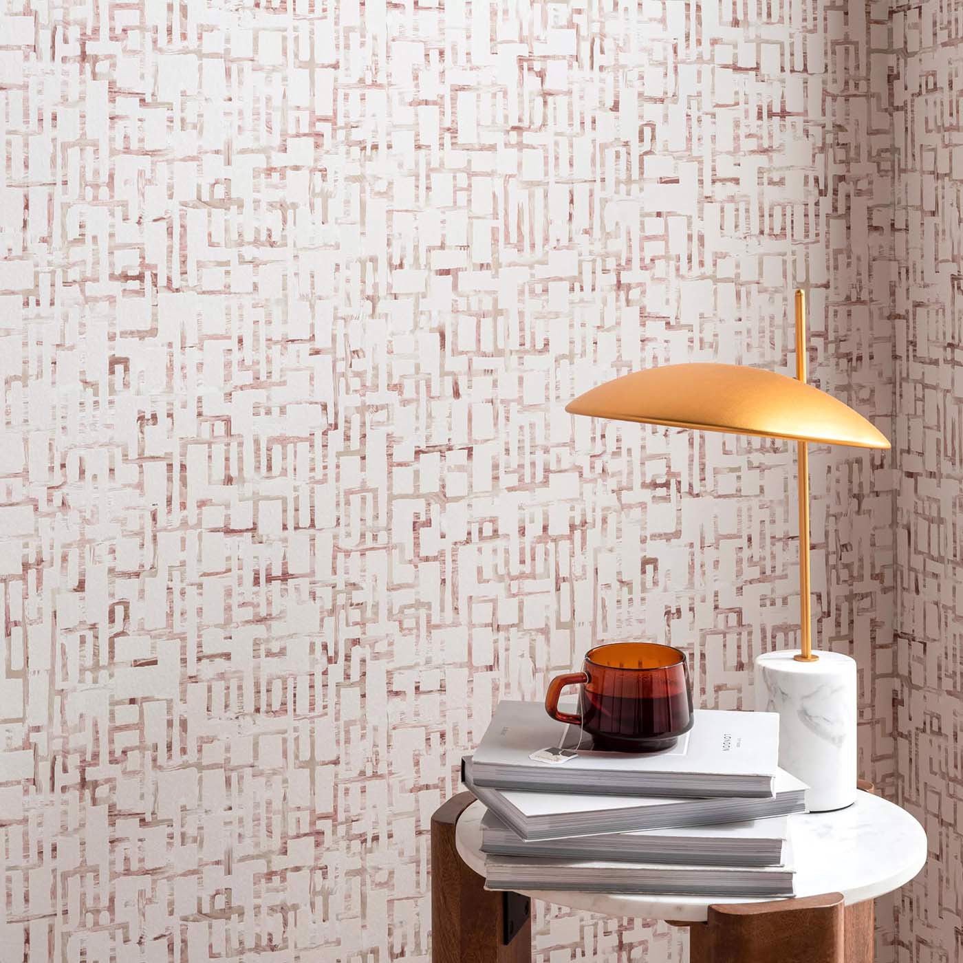 Quadrata Wallpaper - Midnight - Clarke & Clarke - W0184/02 - Morris Wallpaper