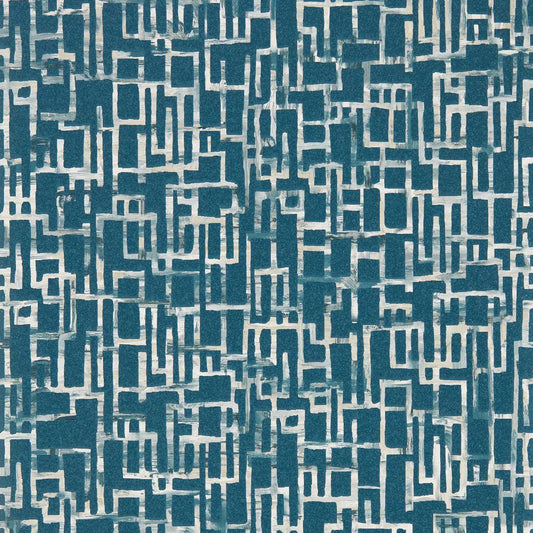 Quadrata Wallpaper - Midnight - Clarke & Clarke - W0184/02 - Morris Wallpaper