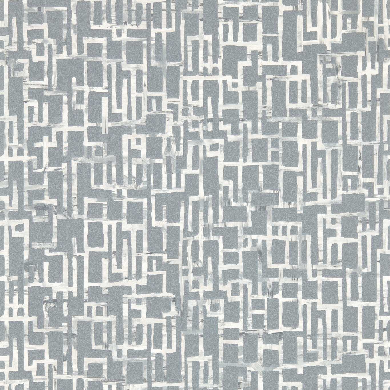 Quadrata Wallpaper - Steel - Clarke & Clarke - W0184/03 - Morris Wallpaper