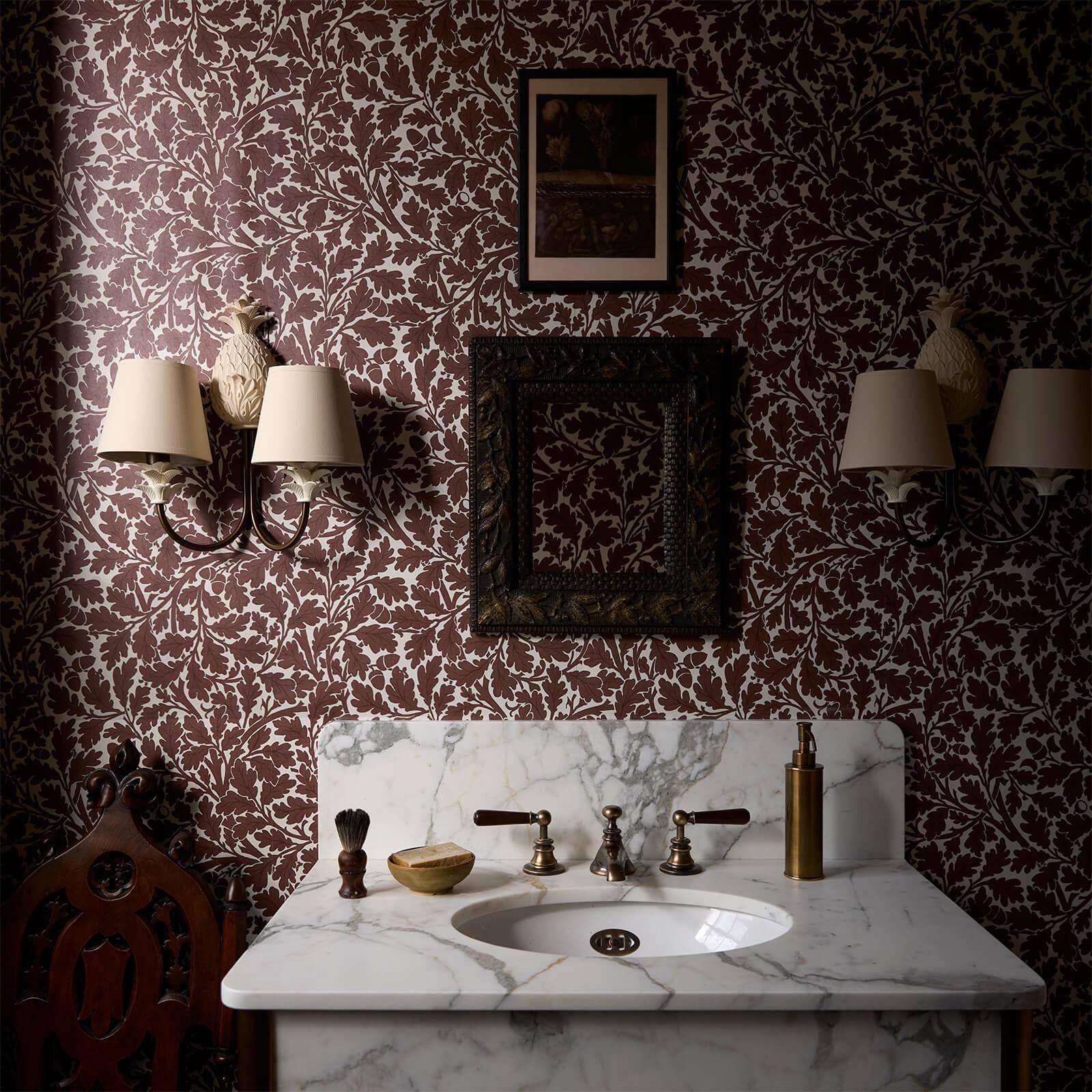 Quercus Wallpaper - Carnelian - House of Hackney - 1-WA-QUE-DI-CRN-XXX - Morris Wallpaper