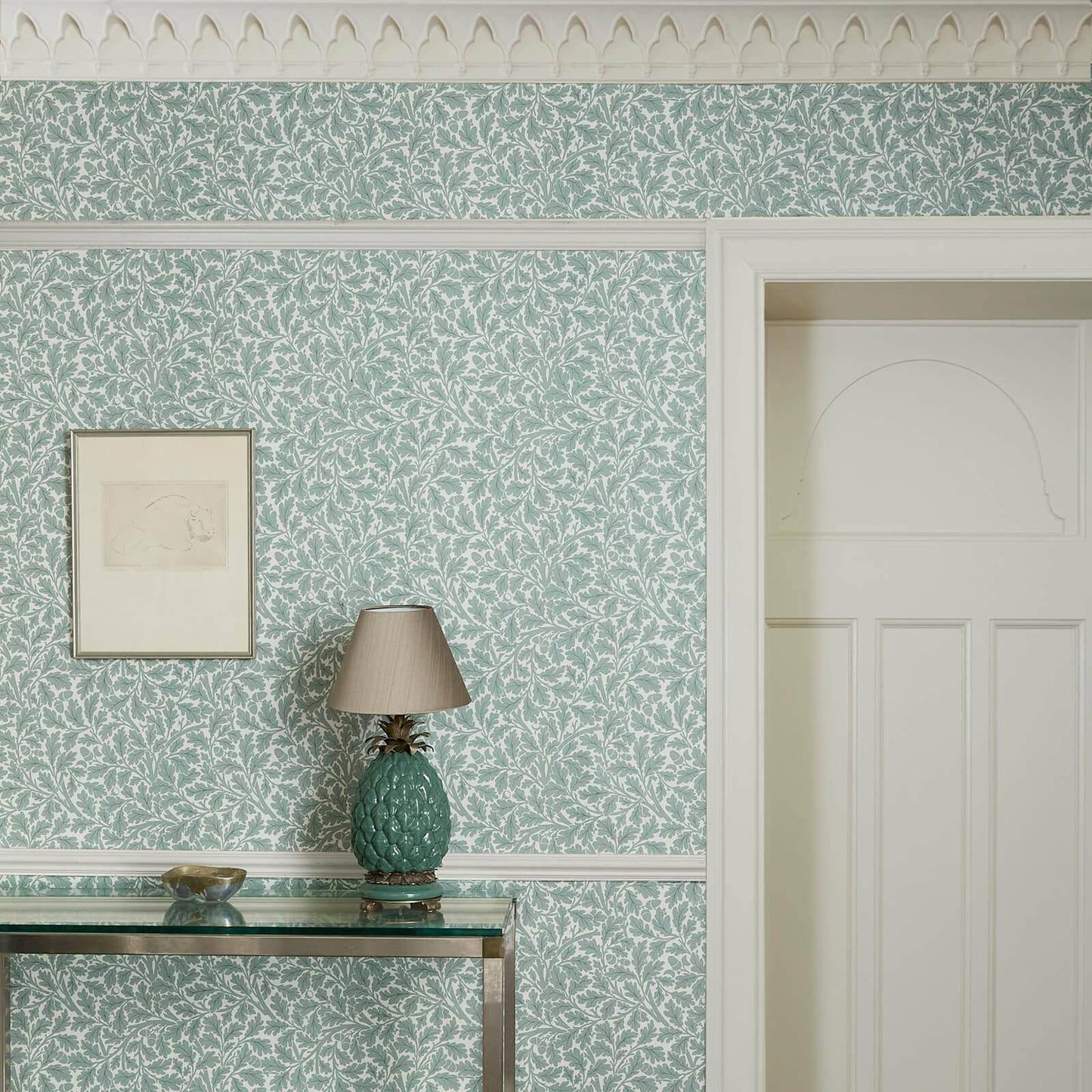 Quercus Wallpaper - Moonstone - House of Hackney - 1-WA-QUE-DI-MOO-XXX - Morris Wallpaper