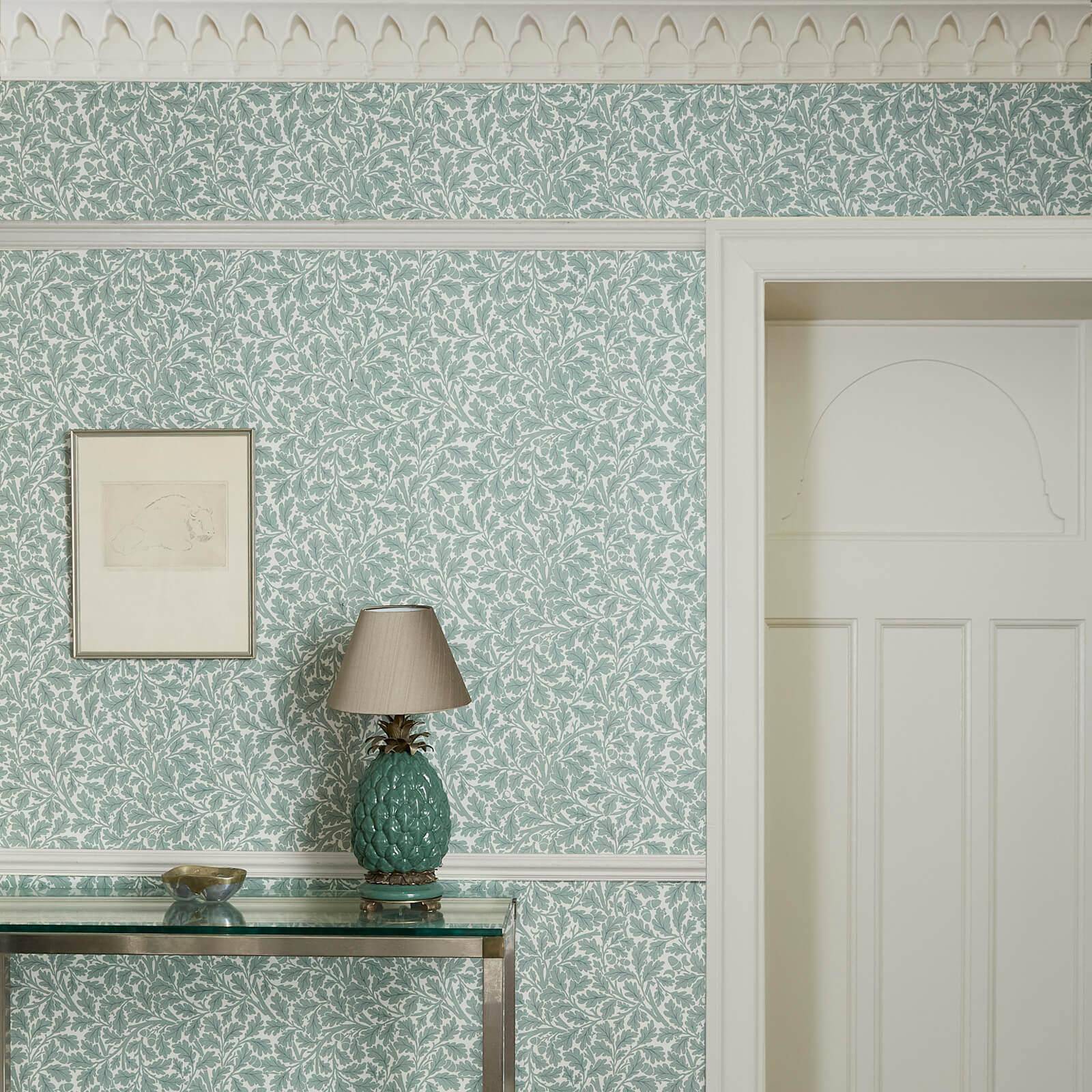 Quercus Wallpaper - Moonstone - House of Hackney - 1-WA-QUE-DI-MOO-XXX - Morris Wallpaper