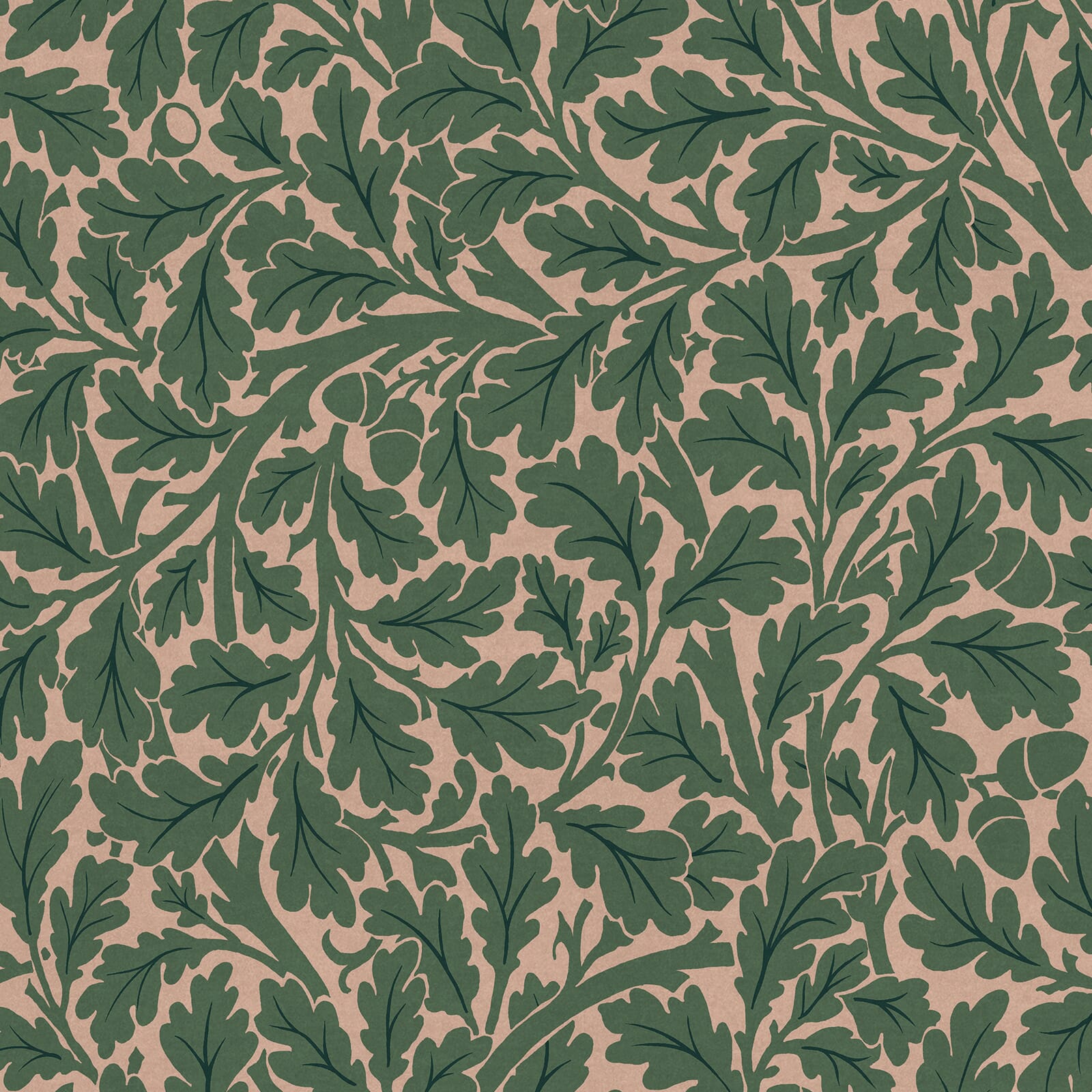 Quercus Wallpaper - Tourmaline - House of Hackney - 1-WA-QUE-DI-OAK-XXX - Morris Wallpaper