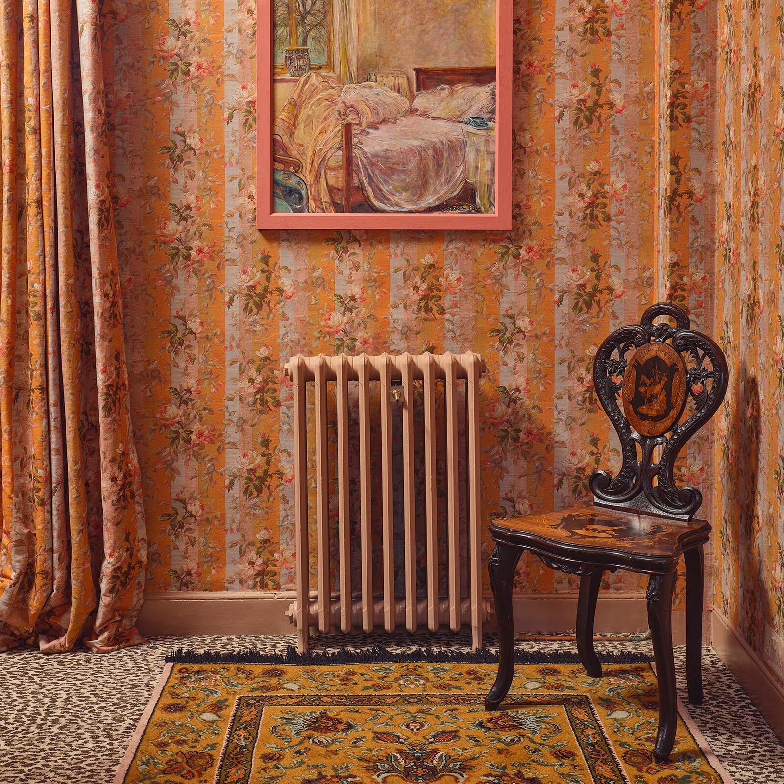 Rainbow Rose Stripe Wallpaper - Dusk - House of Hackney - 1-WA-RAI-DI-DUS-XXX - Morris Wallpaper