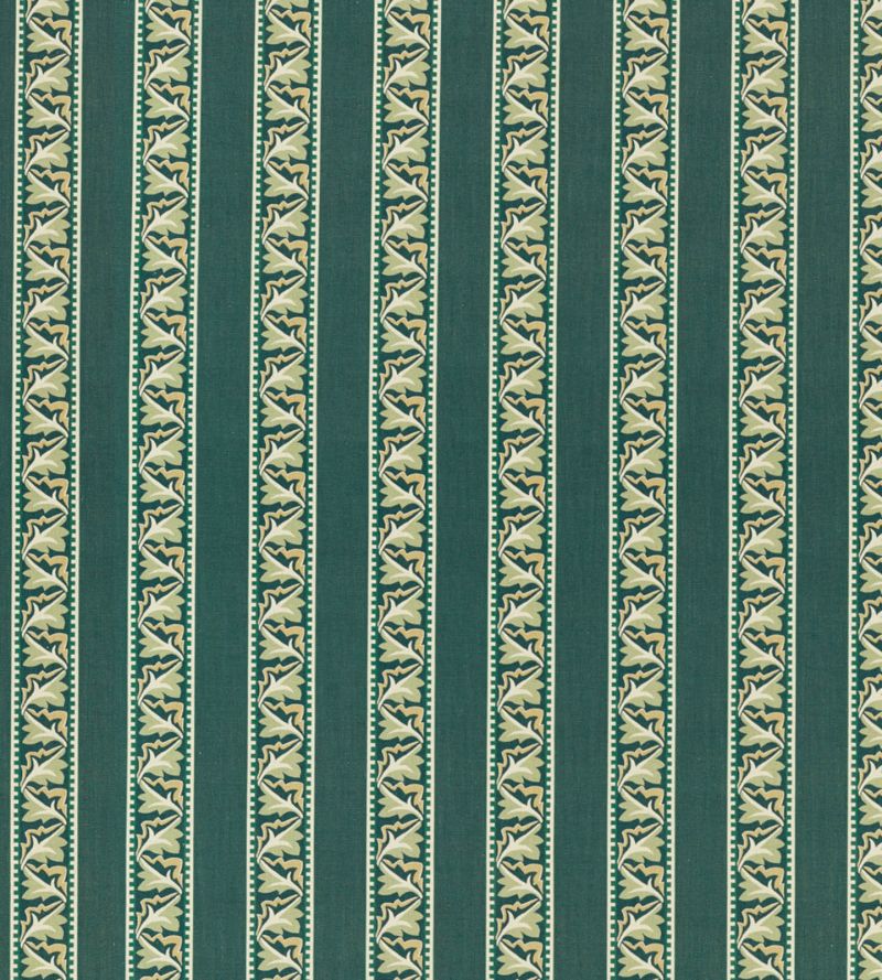 Red Car Stripe Fabric - Emery Blue - Morris & Co - 227248 - Premier Wallcovering