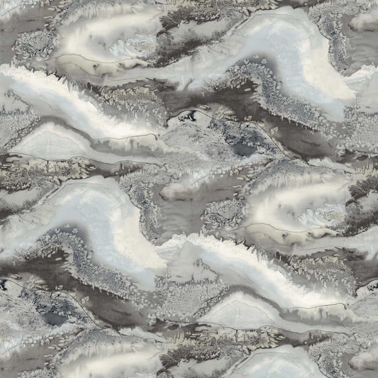 Reflected Obsidian Wallpaper - Snowflake - Harlequin - HQN2112853 - Morris Wallpaper