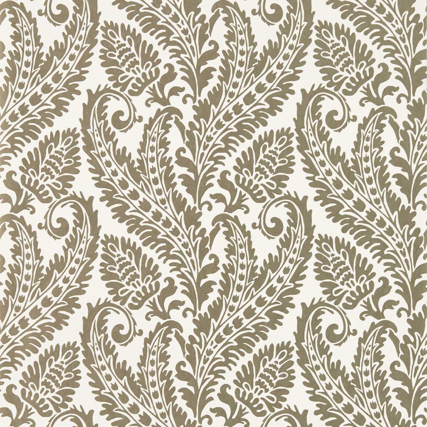 Regale Wallpaper - Gilver/Ivory - Clarke & Clarke - W0161/02 - Morris Wallpaper