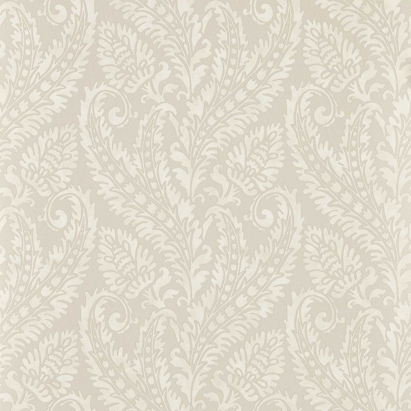 Regale Wallpaper - Ivory/Mocha - Clarke & Clarke - W0161/03 - Morris Wallpaper