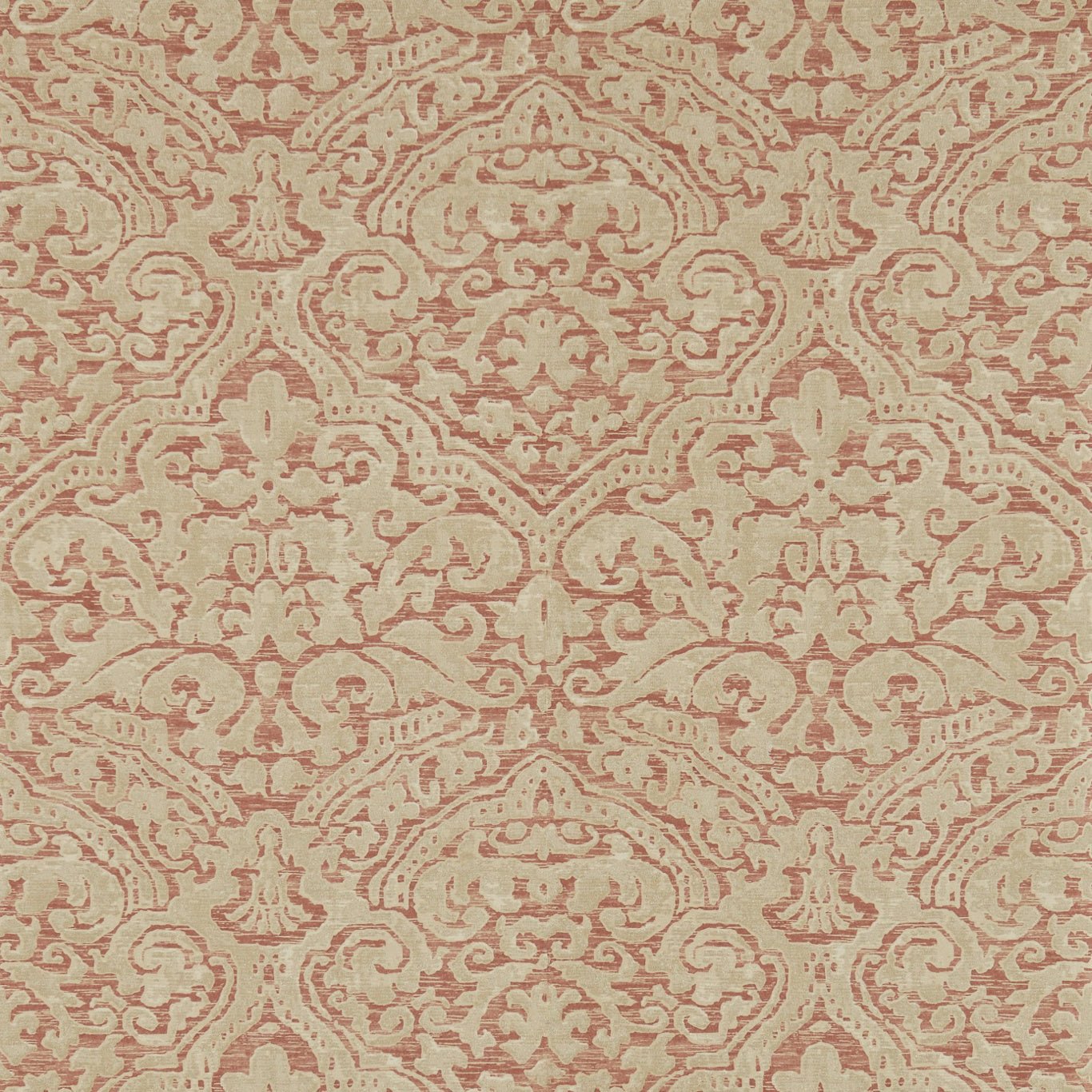 Renaissance Damask Wallpaper - Russet - ZCON312026 - Zoffany - Morris Wallpaper