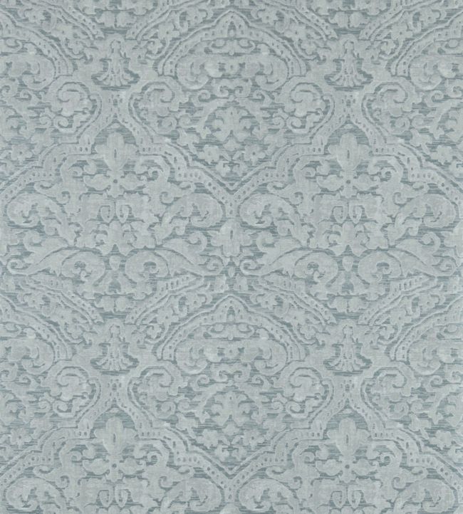 Renaissance Damask Wallpaper - Stockholm Blue - ZCON312023 - Zoffany - Morris Wallpaper