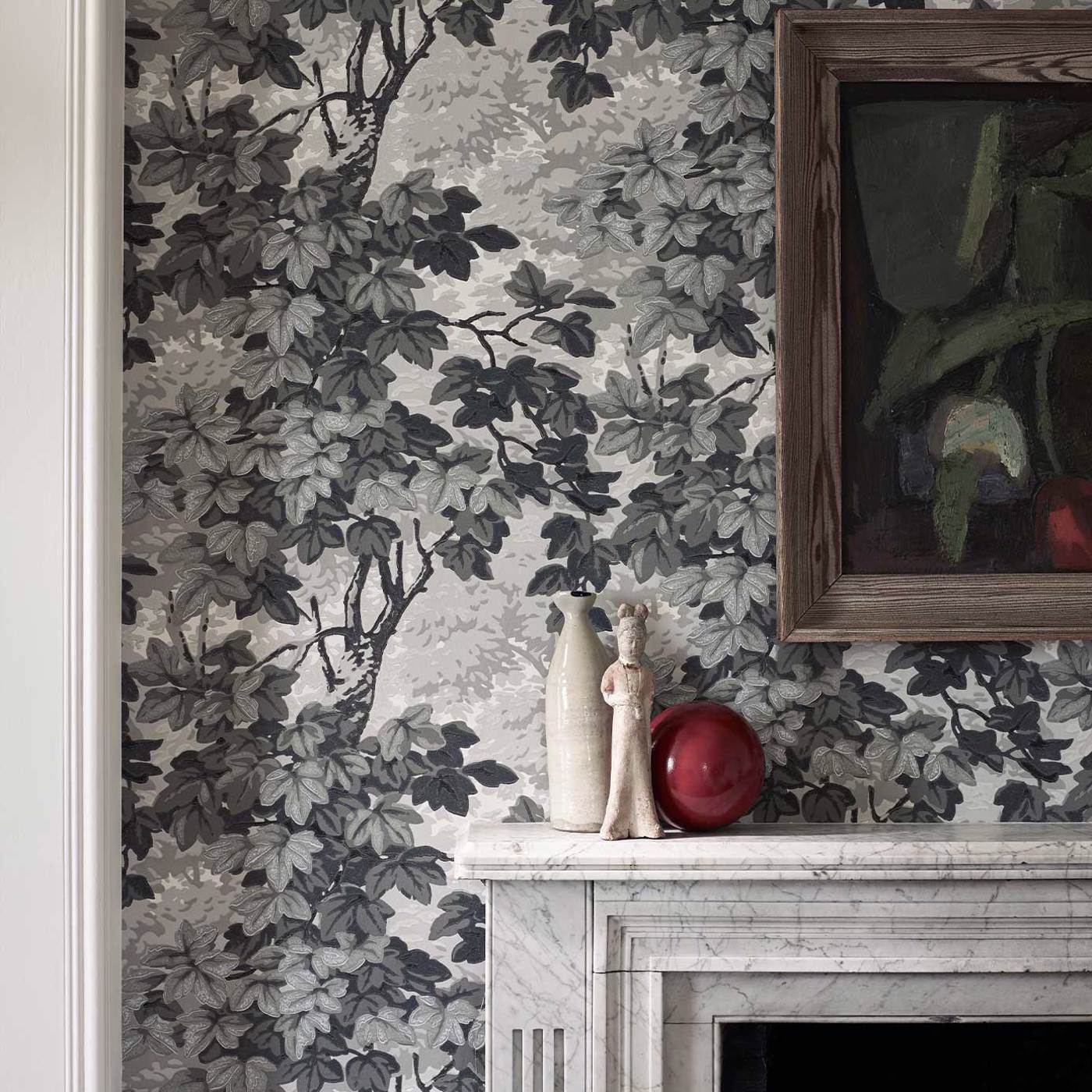 Richmond Park Wallpaper - Charcoal - ZINW310059 - Zoffany - Morris Wallpaper