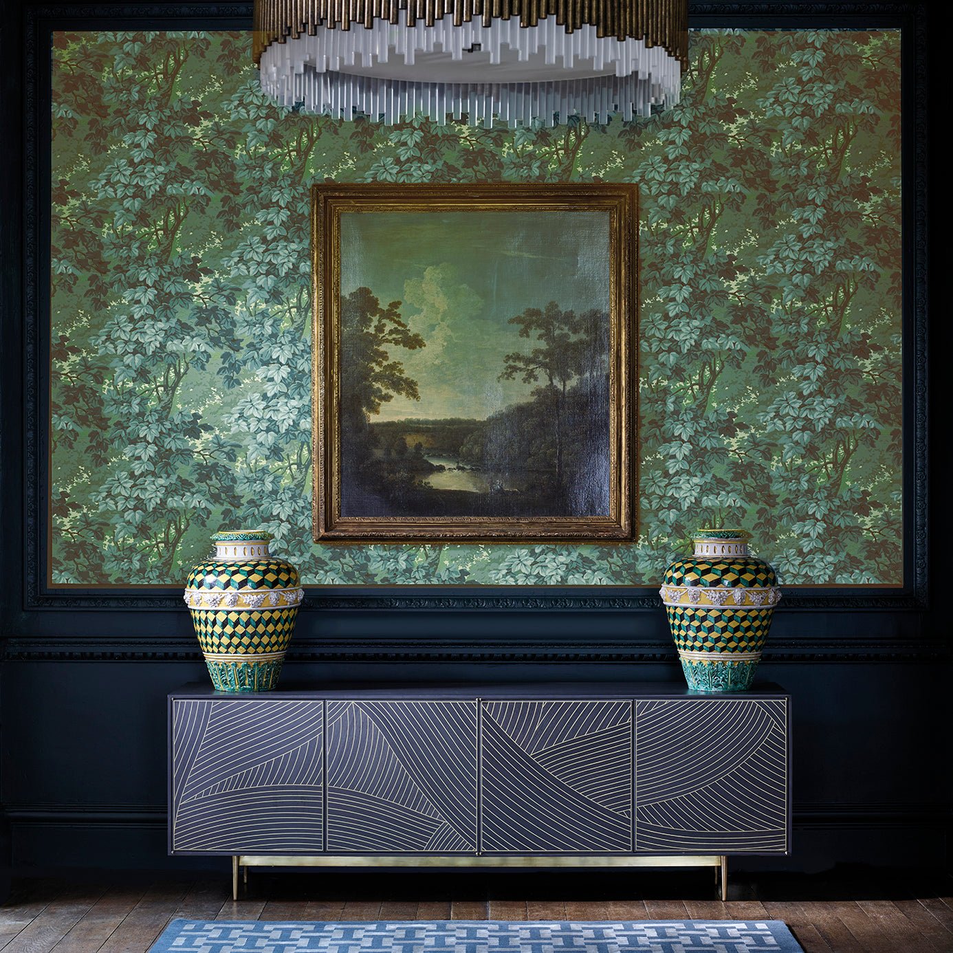 Richmond Park Wallpaper - Evergreen - Zoffany - ZDAR312857 - Morris Wallpaper