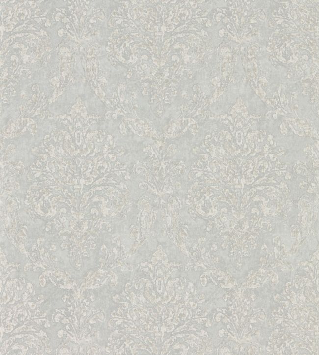 Riverside Damask Wallpaper - Dove/Silver - DWAP216289 - Sanderson - Morris Wallpaper