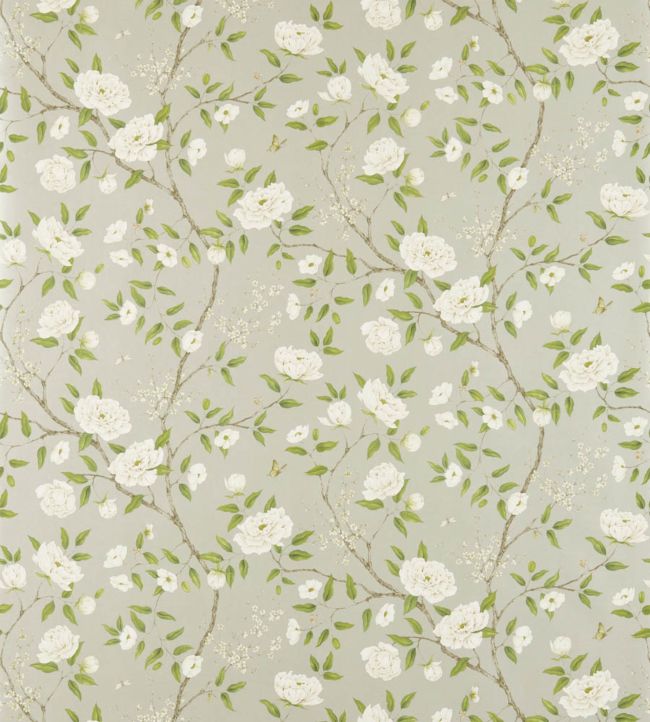 Romeys Garden Wallpaper - Silver - ZWOO311333 - Zoffany - Morris Wallpaper